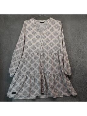 Simply Southern Tiered long sleeve Aztec dress Medium Blend